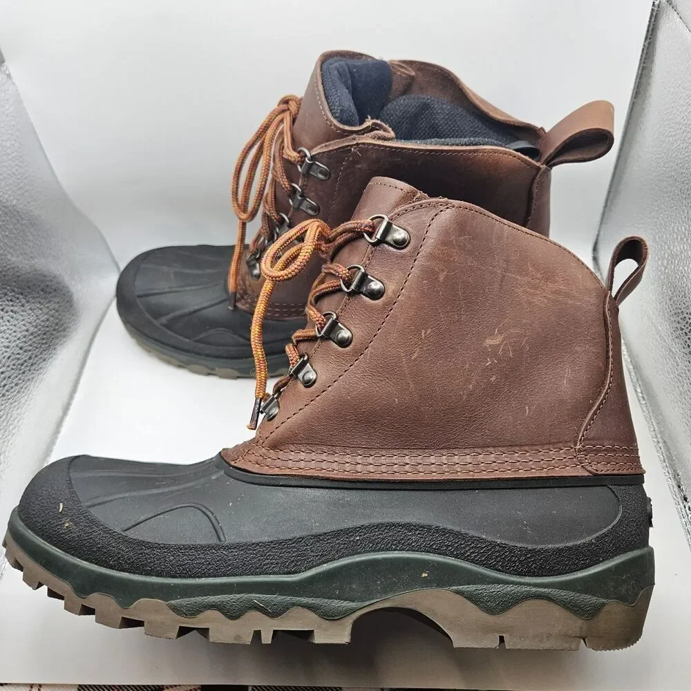 L.L. Bean Mens Brown Duck Muck Rugged Outdoors Waterproof Insulated Boots Sz 11M
